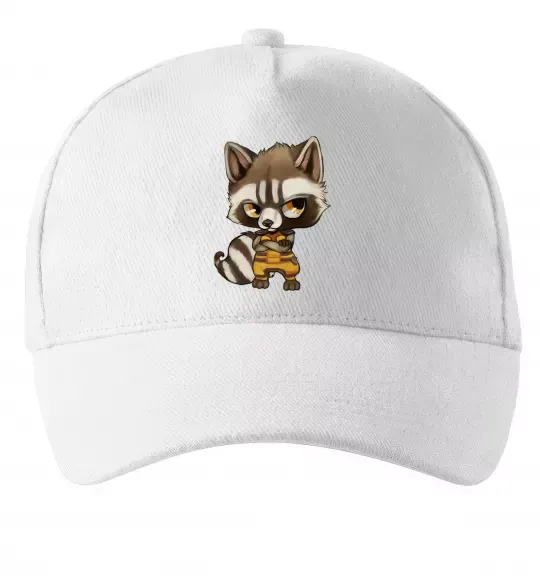Кепка Angry racoon Белый фото