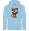 Чоловіча толстовка (худі) Angry racoon Блакитний Чоловіча толстовка (худі) Angry racoon Блакитний фото