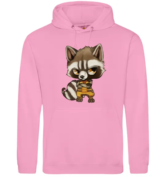 Жіноча толстовка (худі) Angry racoon Рожевий фото