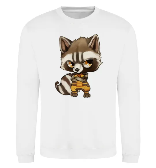Світшот Angry racoon Білий фото