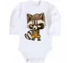 Детский боди Angry racoon Белый фото