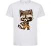 Детская футболка Angry racoon Белый фото