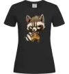 Жіноча футболка Angry racoon Чорний фото