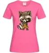 Жіноча футболка Angry racoon Яскраво-рожевий фото