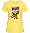 Жіноча футболка Angry racoon Лимонний фото