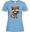 Жіноча футболка Angry racoon Блакитний фото
