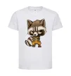 Детская футболка Angry racoon Белый фото