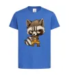Детская футболка Angry racoon Ярко-синий фото