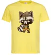Чоловіча футболка Angry racoon Лимонний Чоловіча футболка Angry racoon Лимонний фото