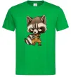 Чоловіча футболка Angry racoon Зелений Чоловіча футболка Angry racoon Зелений фото