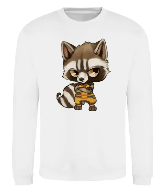 Свитшот Angry racoon Белый фото