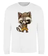 Свитшот Angry racoon Белый фото