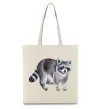 Эко-сумка Малюнок єнота Бежевый фото