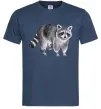 Мужская футболка Малюнок єнота Темно-синий фото