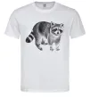 Мужская футболка Малюнок єнота Белый фото