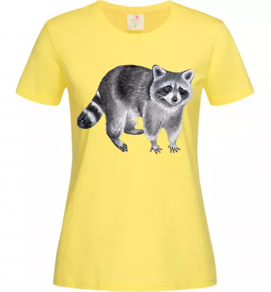 Жіноча футболка Малюнок єнота Лимонний фото