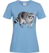 Жіноча футболка Малюнок єнота Блакитний Жіноча футболка Малюнок єнота Блакитний фото