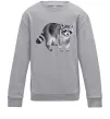 Детский Свитшот Малюнок єнота Серый меланж фото