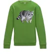Детский Свитшот Малюнок єнота Лаймовый фото