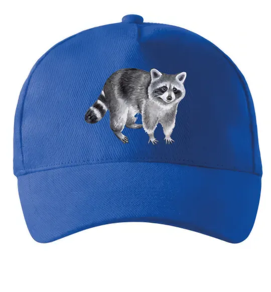 Кепка Малюнок єнота Ярко-синий фото