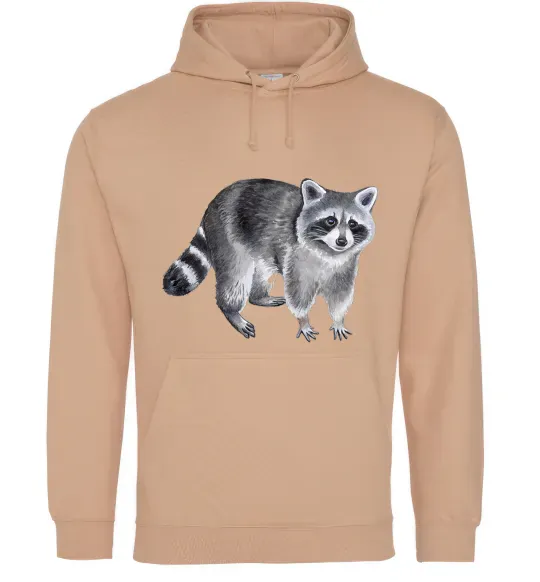 Жіноча толстовка (худі) Малюнок єнота Пісочний фото