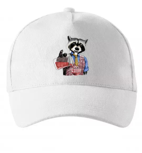 Кепка Єнот бармен Білий фото