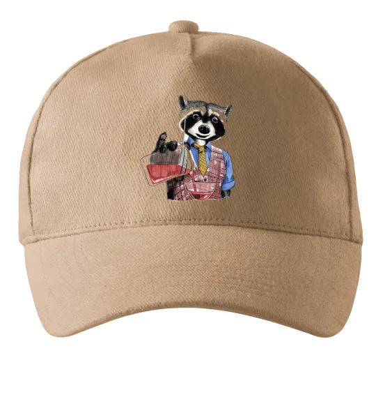 Кепка Єнот бармен Пісочний фото