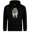Жіноча толстовка (худі) Realistic racсoon Чорний фото