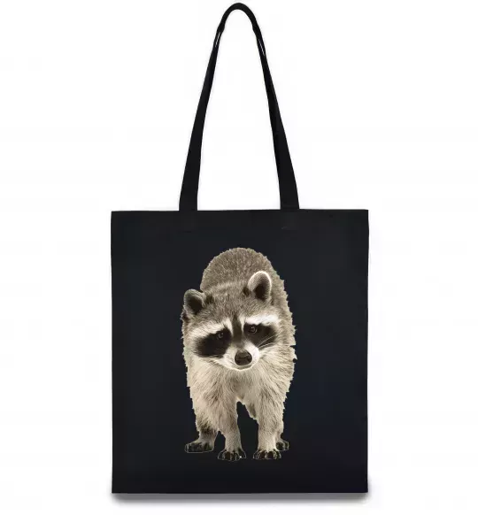 Еко-сумка Realistic racсoon Чорний фото