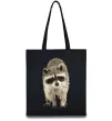 Еко-сумка Realistic racсoon Чорний Еко-сумка Realistic racсoon Чорний фото