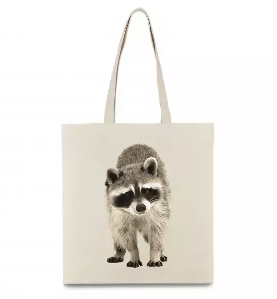 Еко-сумка Realistic racсoon Бежевий фото