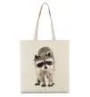 Еко-сумка Realistic racсoon Бежевий Еко-сумка Realistic racсoon Бежевий фото