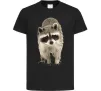 Детская футболка Realistic racсoon Черный Детская футболка Realistic racсoon Черный фото