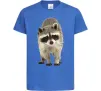 Детская футболка Realistic racсoon Ярко-синий Детская футболка Realistic racсoon Ярко-синий фото