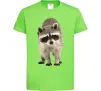 Детская футболка Realistic racсoon Лаймовый Детская футболка Realistic racсoon Лаймовый фото