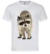 Чоловіча футболка Realistic racсoon Білий Чоловіча футболка Realistic racсoon Білий фото