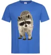 Чоловіча футболка Realistic racсoon Яскраво-синій Чоловіча футболка Realistic racсoon Яскраво-синій фото