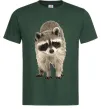Чоловіча футболка Realistic racсoon Темно-зелений Чоловіча футболка Realistic racсoon Темно-зелений фото