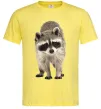 Чоловіча футболка Realistic racсoon Лимонний Чоловіча футболка Realistic racсoon Лимонний фото
