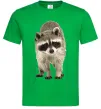 Чоловіча футболка Realistic racсoon Зелений Чоловіча футболка Realistic racсoon Зелений фото