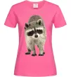 Жіноча футболка Realistic racсoon Яскраво-рожевий Жіноча футболка Realistic racсoon Яскраво-рожевий фото