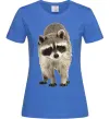 Жіноча футболка Realistic racсoon Яскраво-синій Жіноча футболка Realistic racсoon Яскраво-синій фото