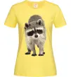 Жіноча футболка Realistic racсoon Лимонний Жіноча футболка Realistic racсoon Лимонний фото
