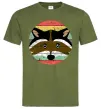 Чоловіча футболка Round racoon Оливковий Чоловіча футболка Round racoon Оливковий фото