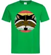 Чоловіча футболка Round racoon Зелений Чоловіча футболка Round racoon Зелений фото