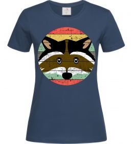 Женская футболка Round racoon