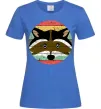 Женская футболка Round racoon Ярко-синий фото