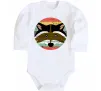 Детский боди Round racoon Белый фото