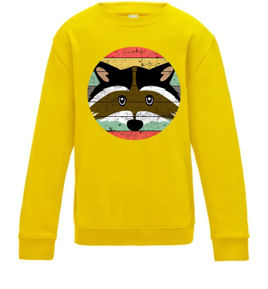 Детский Свитшот Round racoon Солнечно желтый фото