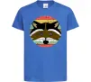 Детская футболка Round racoon Ярко-синий фото